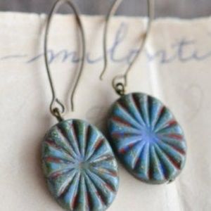 Cornflower Blue Antique Earrings